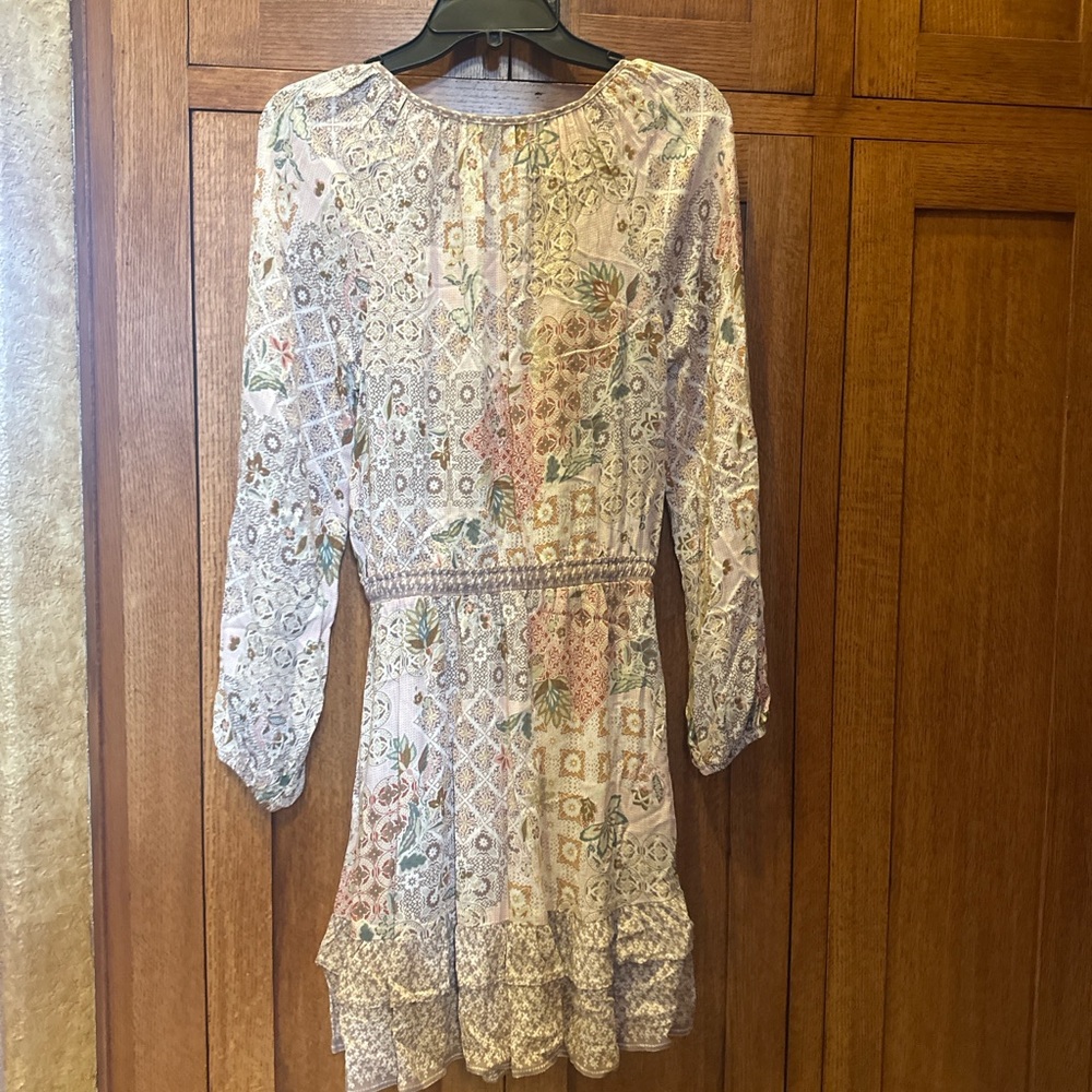 Gibson Multicolor Patchwork Long Sleeve Dress - image 2